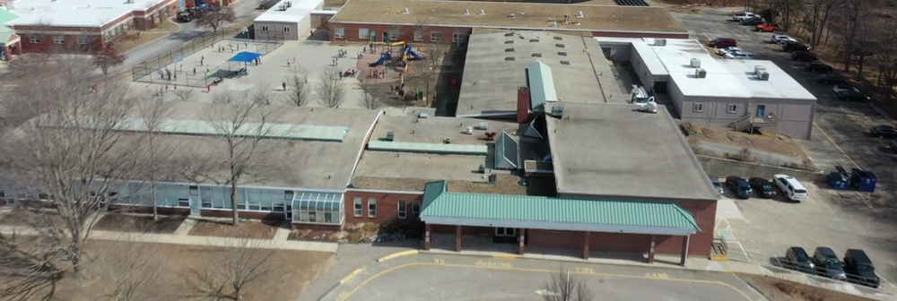 Aerial photo of Florence Roche Elementary. 
