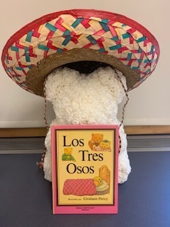 Sam our traveling bear learning some Spanish