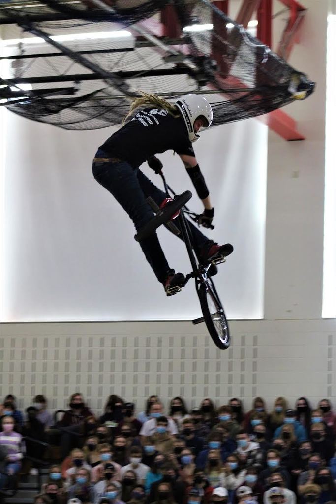 BMXer in the air