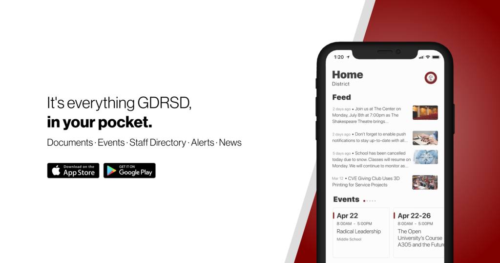 advertisement for GDRSD app