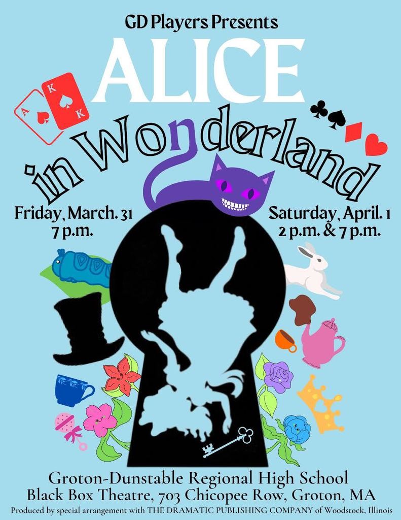 playbill for acice in wonderland show