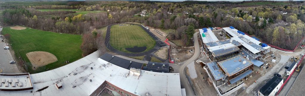 aerial photo of campus